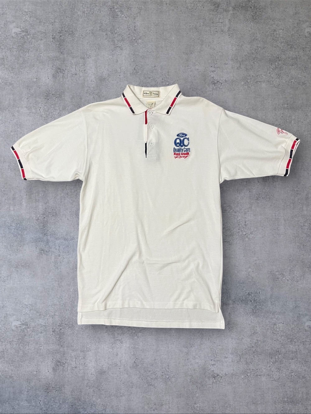 Vintage 90s Ford Racing Willow Pointe 100% Cotton Sz M Polo